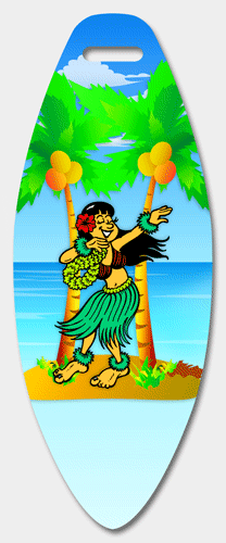 hula sur planche surf