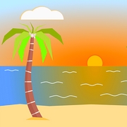 palmier-cocotier-coucher-soleil-plage-ete-vacances-nuage-avatar